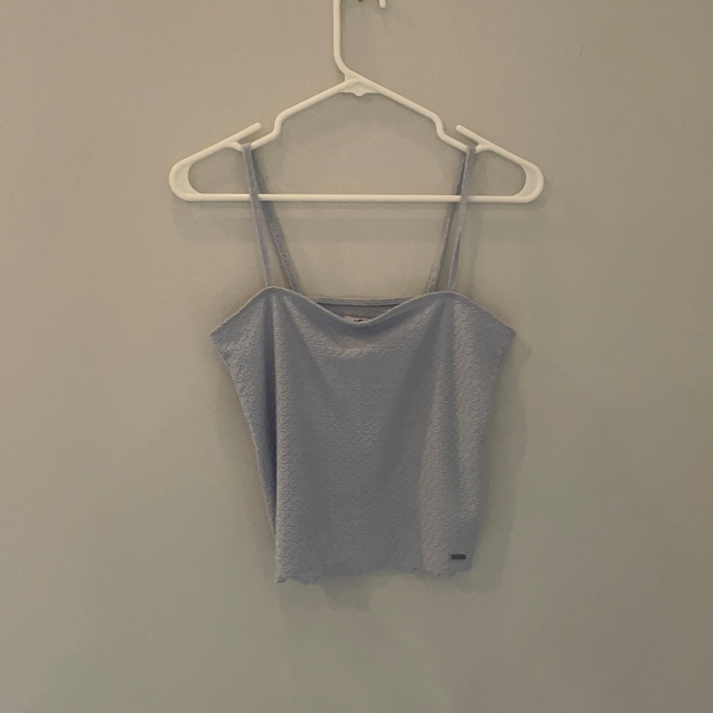 Light blue cropped tank top